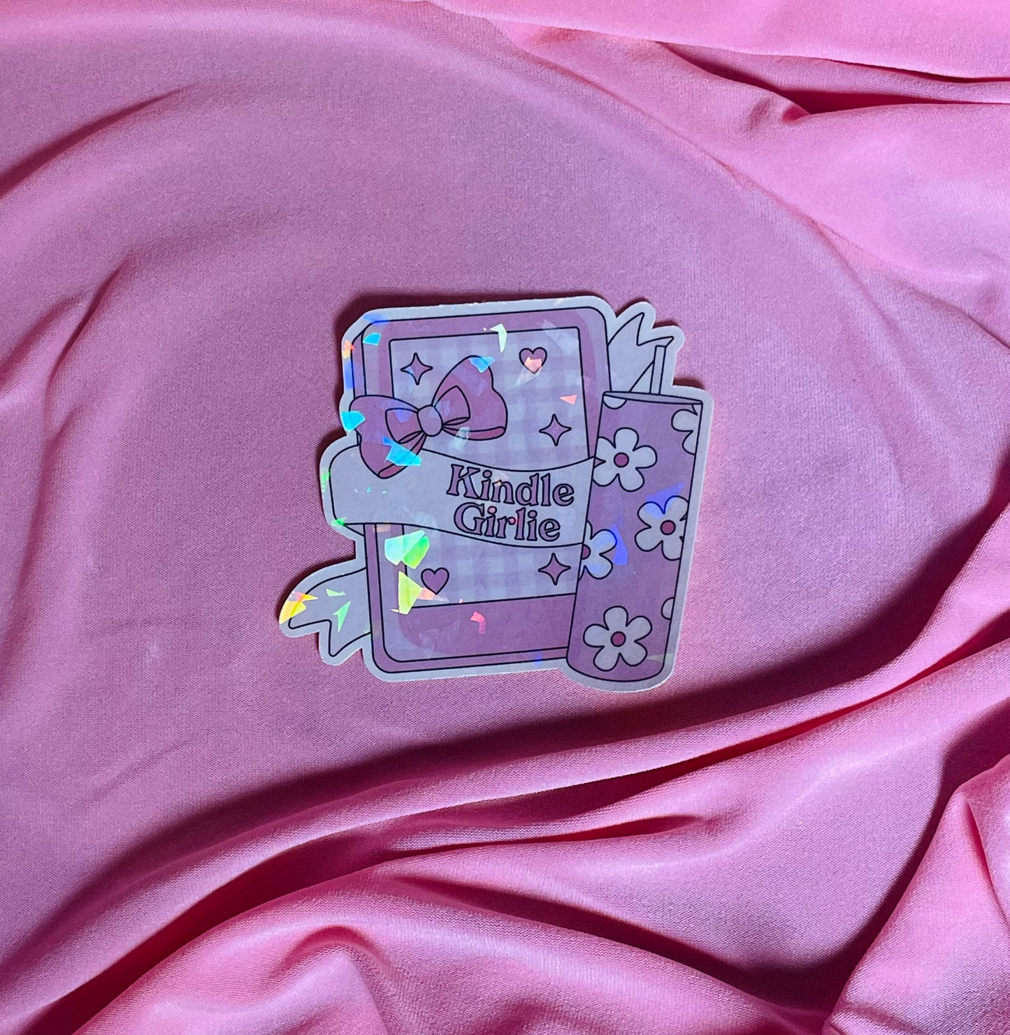 Pink kindle girlie sticker