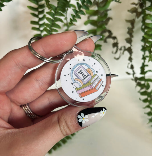 Books are my love language keychain