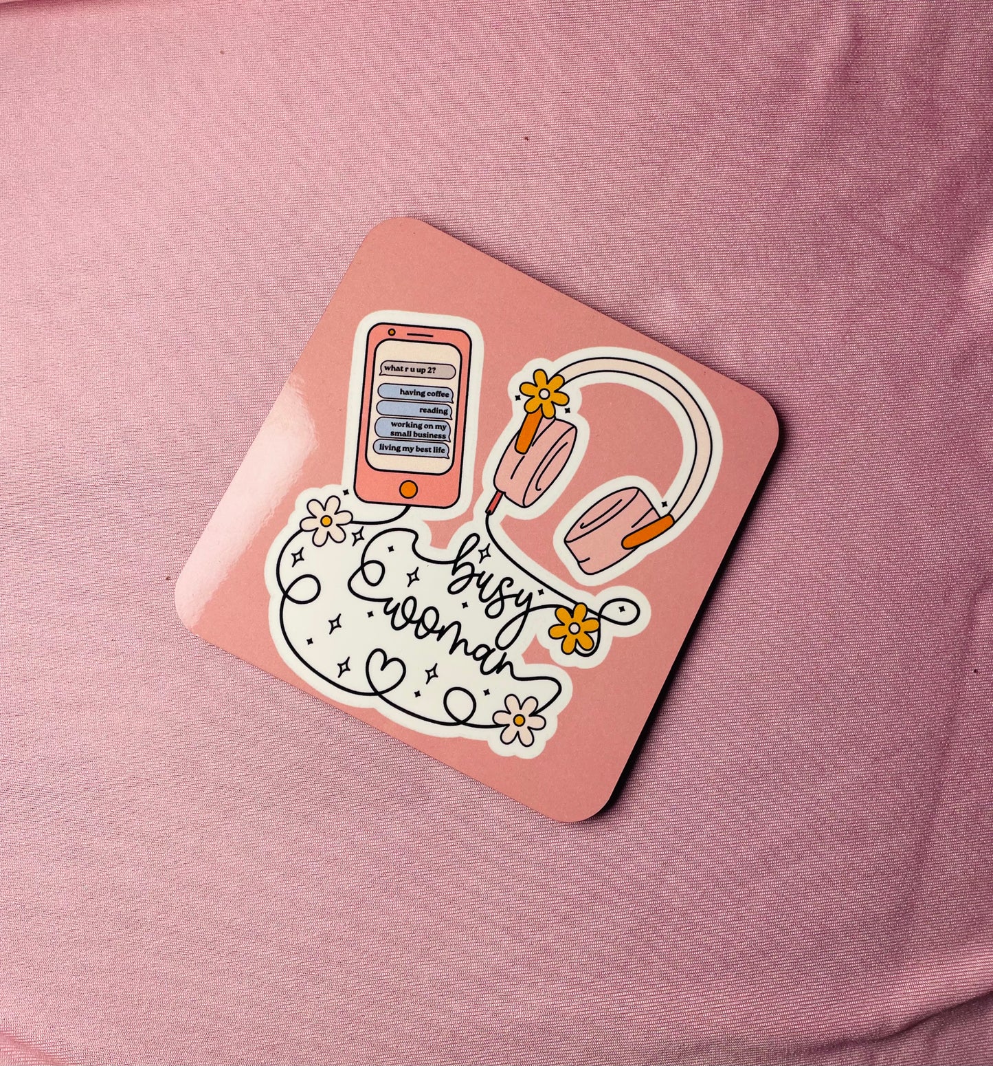 Busy woman coaster