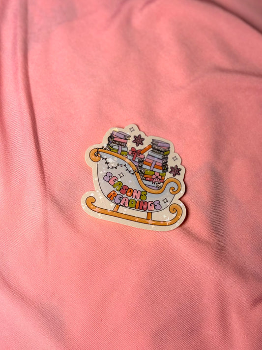 Seasons readings sleigh Sticker