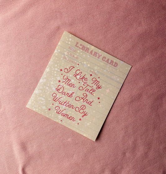 Men written by women Holographic Sticker
