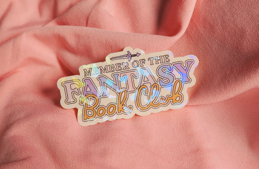 Member of the fantasy book club Holographic Sticker