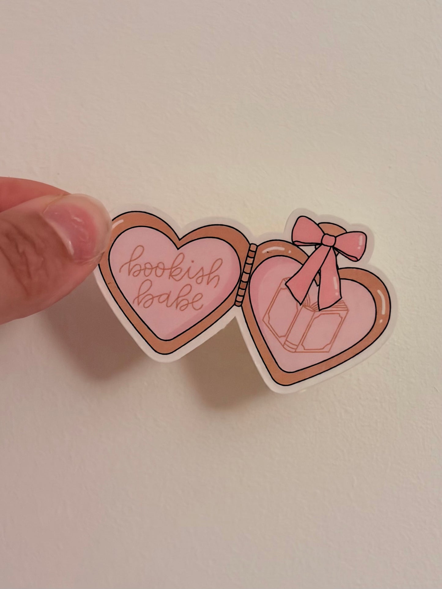 Bookish babe locket sticker