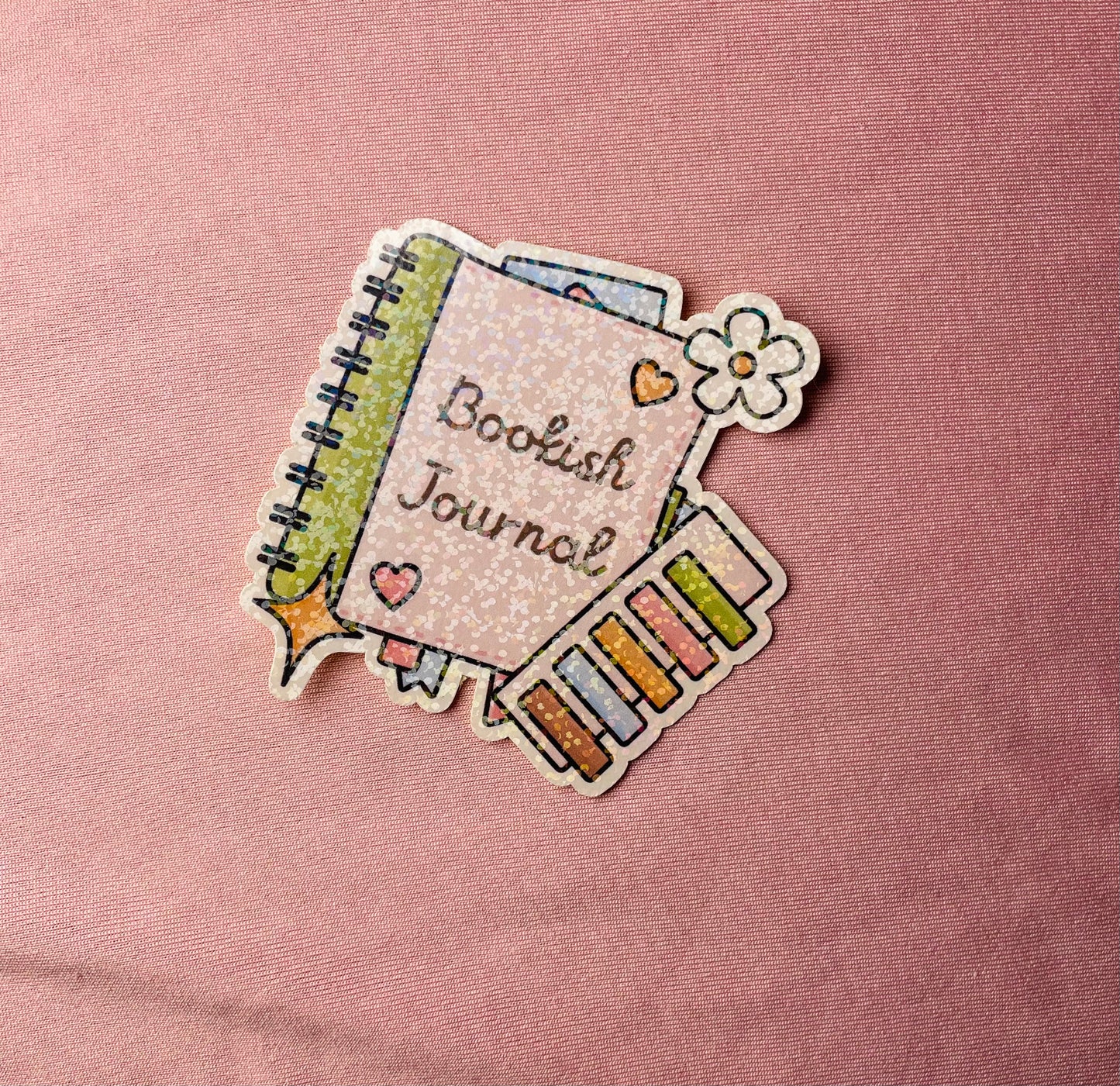 Bookish Journal Holographic Sticker