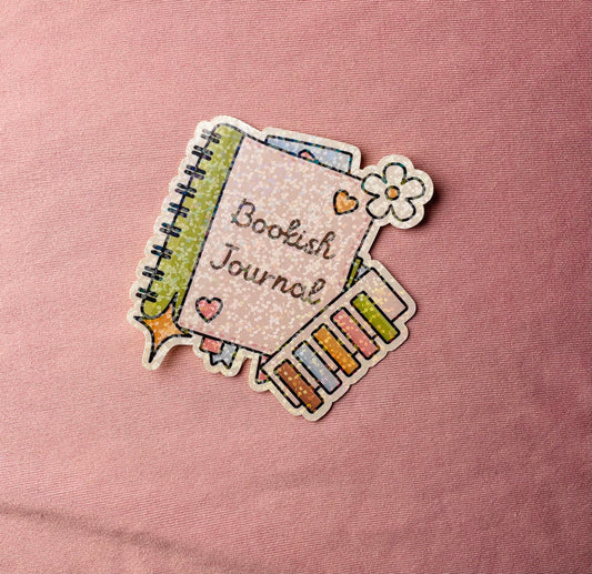 Bookish Journal Holographic Sticker