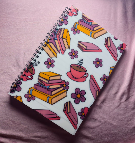 Books and coffee notebook