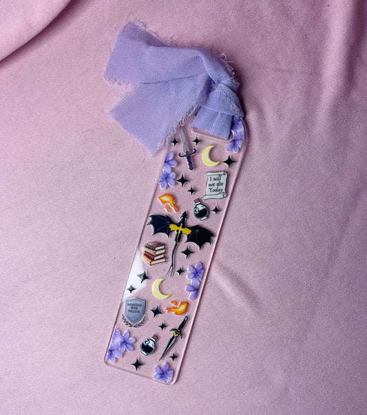 Fourth wing inspired acrylic bookmark