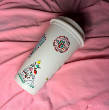 Bookish Christmas club hot cup