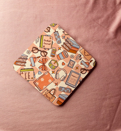 Bookish journal coaster
