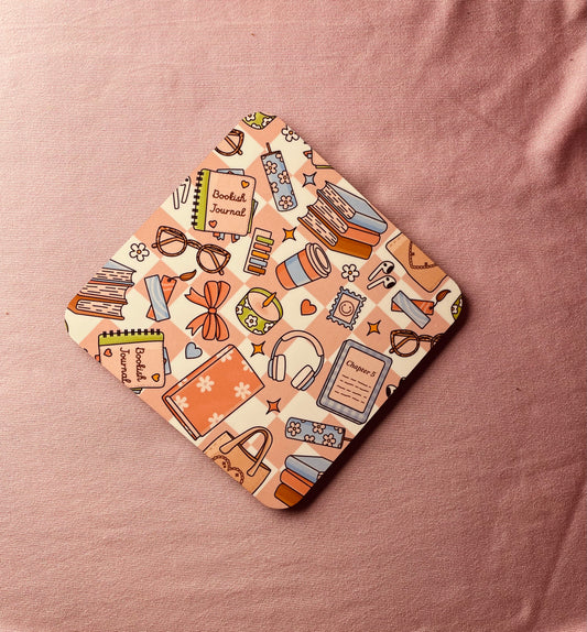 Bookish journal coaster