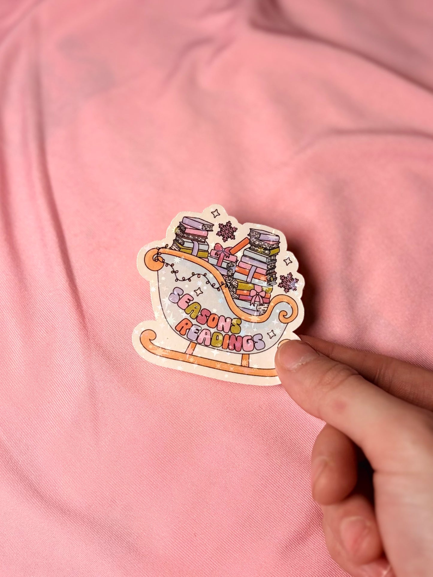 Seasons readings sleigh Sticker