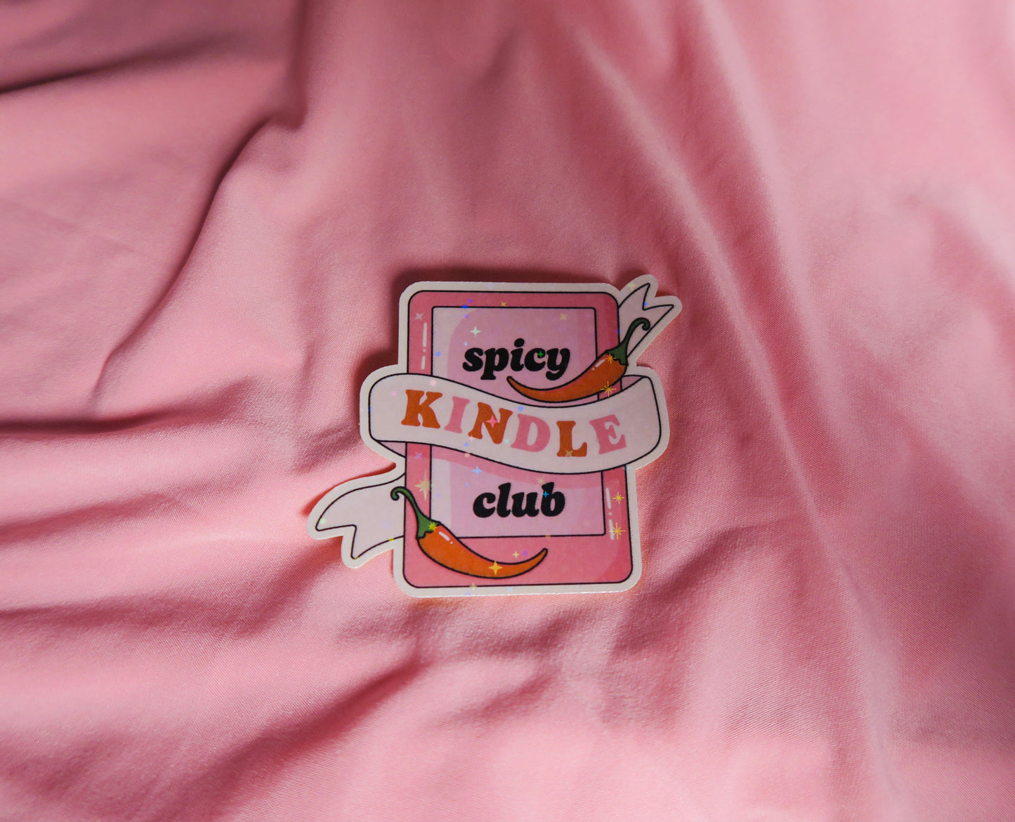 Spicy kindle club Holographic Sticker