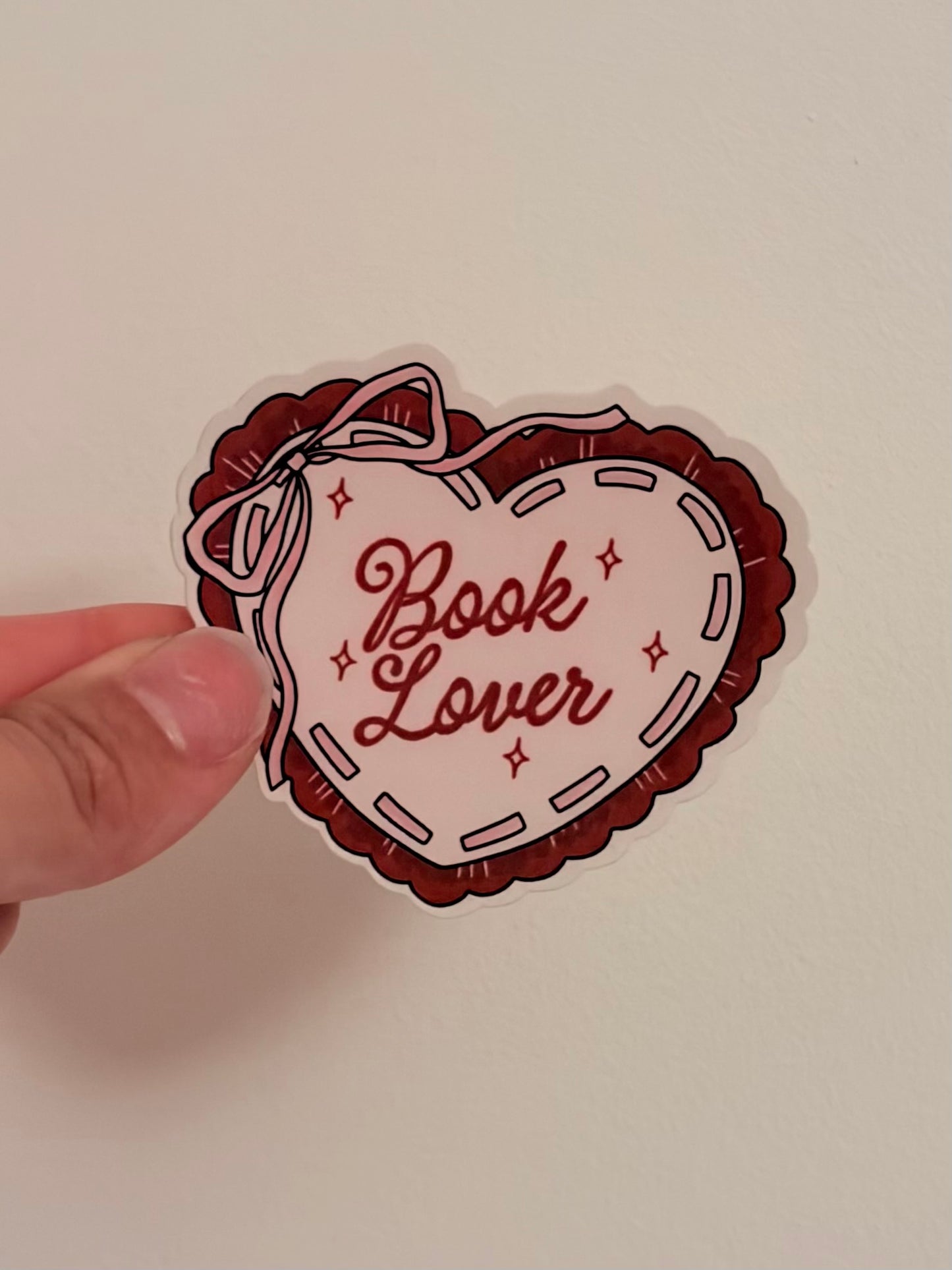 Book Lover Heart Sticker