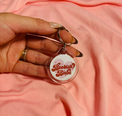 Bookish babe keychain