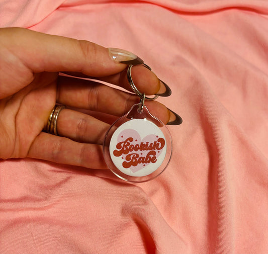 Bookish babe keychain