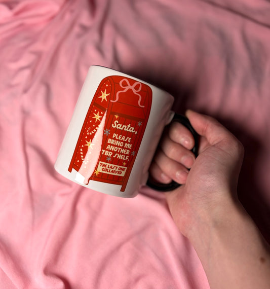 Bring me a new TBR shelf black and white mug