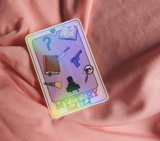 Mystery book club tarot Holographic Sticker