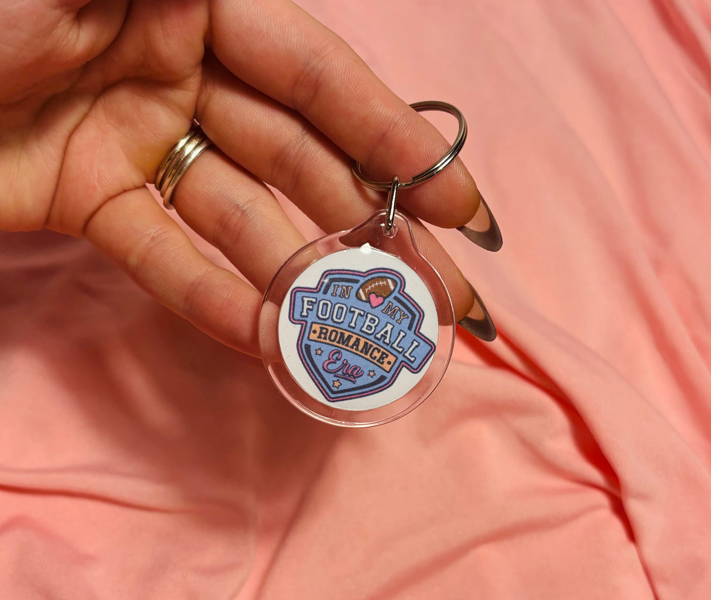 In my football romamce era keychain