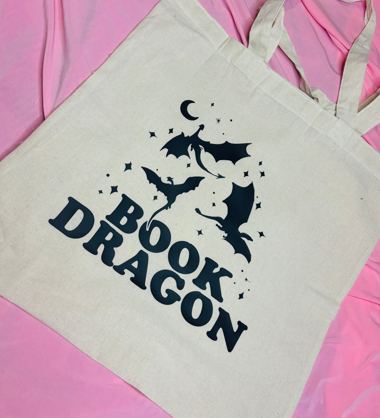 Book Dragon | Natural cotton tote bag
