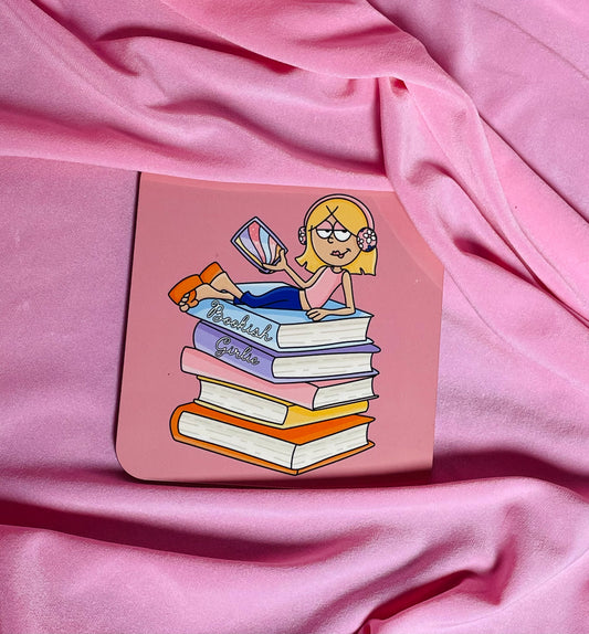 Lizzie bookish girlie coaster