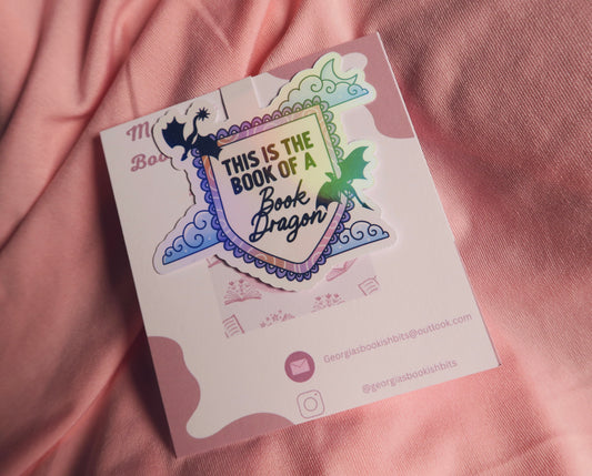 Book dragon holographic Magnetic Bookmark