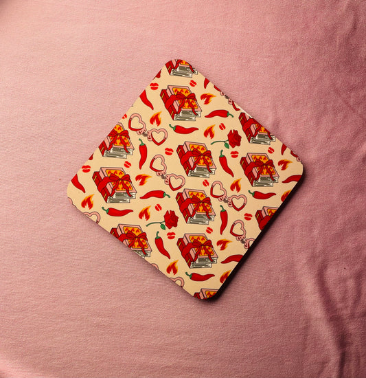 Spicy Books coaster