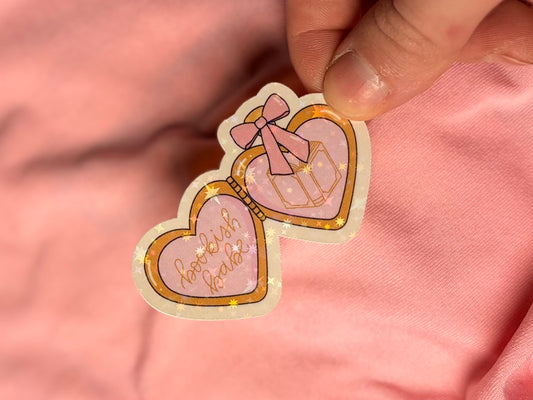 Bookish babe locket Sticker