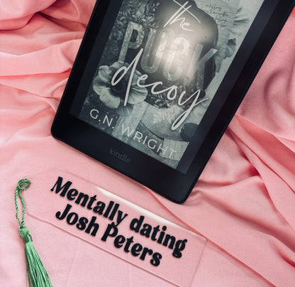 Mentally dating Josh Peters | Acrylic bookmark with green tassel