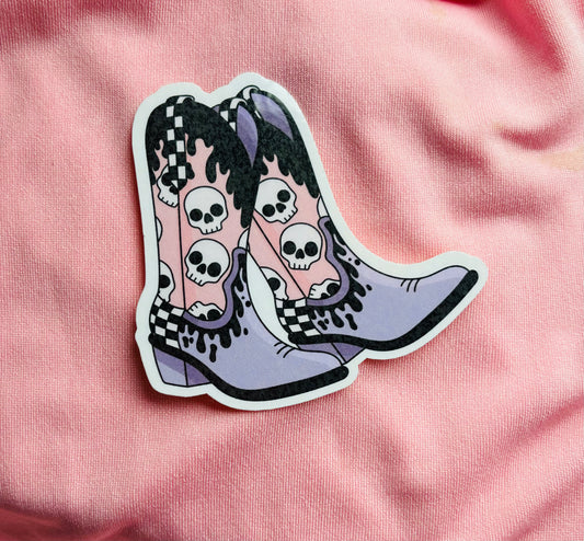 Emo Cowgirl Boot Sticker