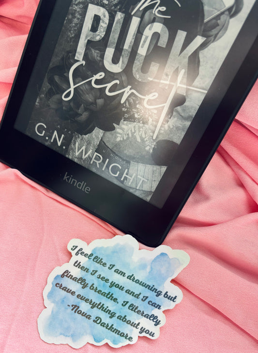 Nova Darkmore Quote The puck secret Holographic sticker