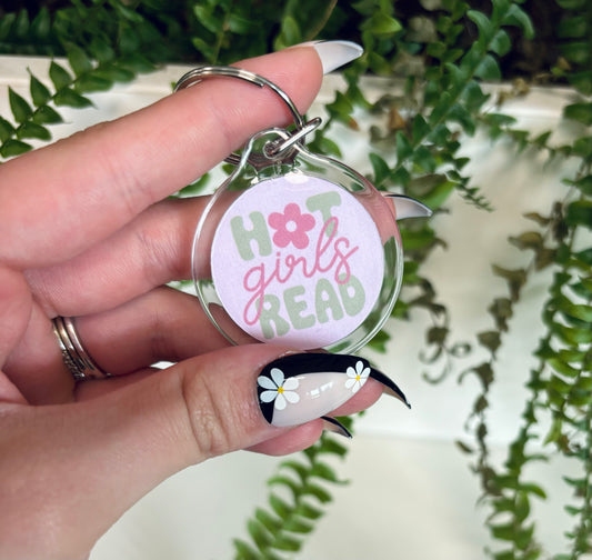 Hot girls read keychain