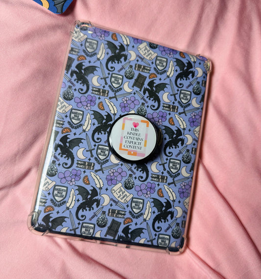 Fourth Wing themed Kindle Insert - E-reader card insert for clear cases