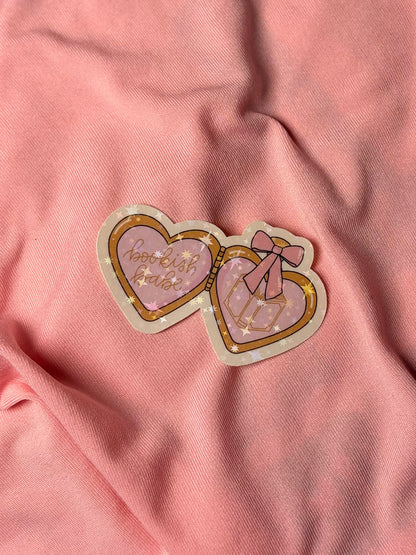 Bookish babe locket Sticker