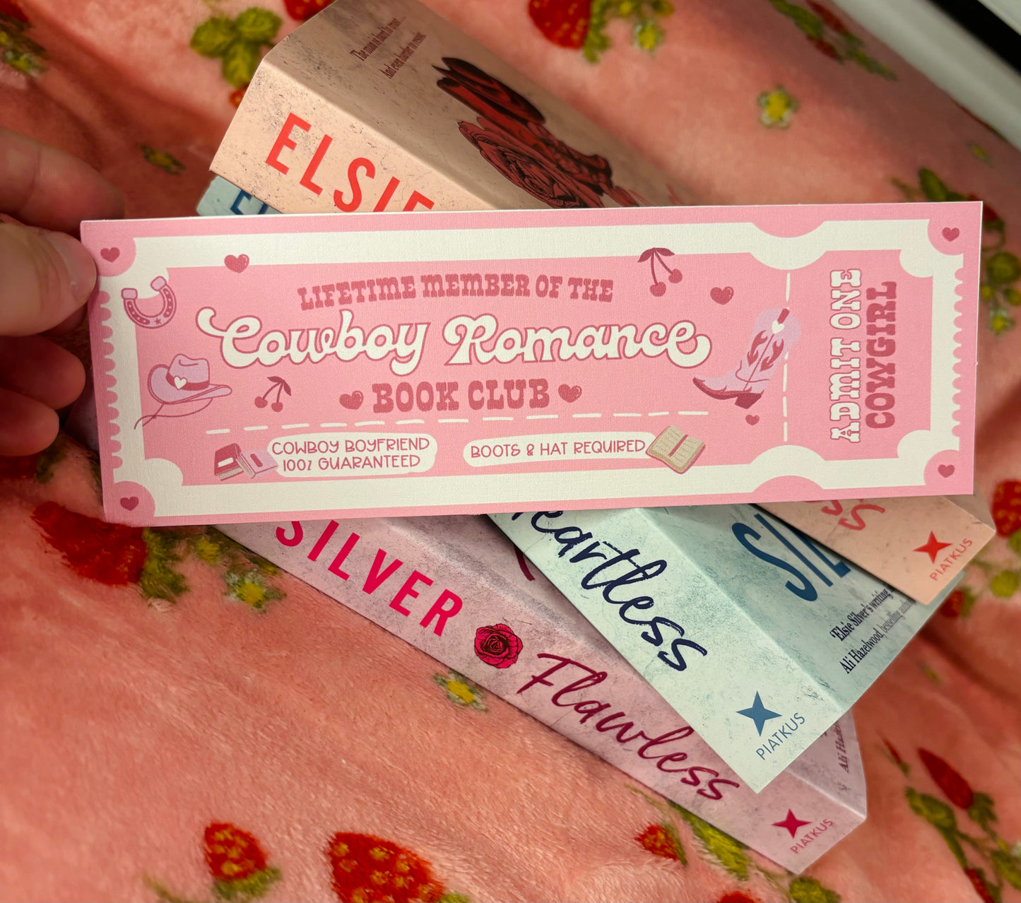 Cowboy Romance Ticket Style Bookmark