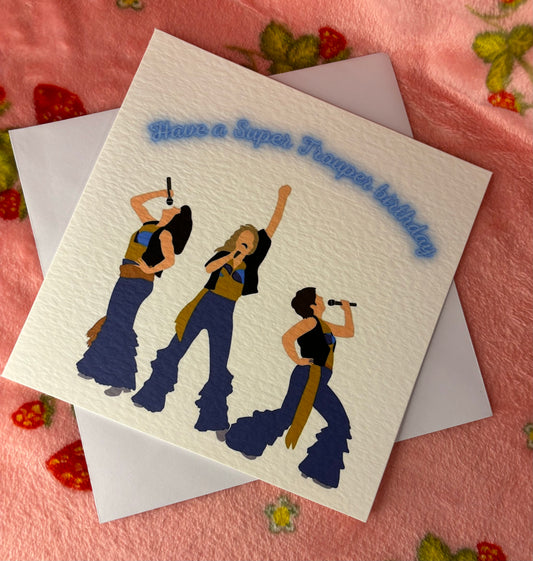 Have a super trouper birthday | birthday card | Mamma Mia | Abba