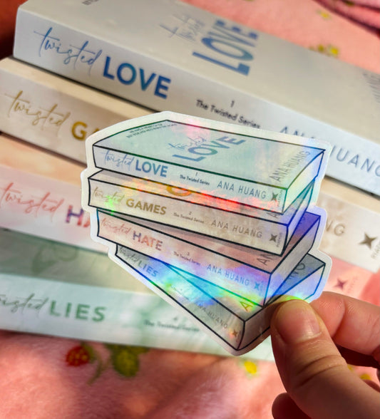 Twisted Series Book Stack Sticker