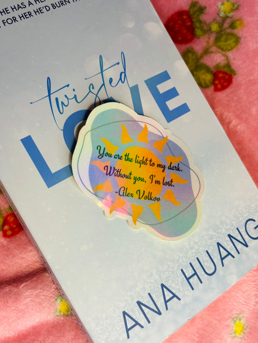 Twisted Love holographic sunshine sticker
