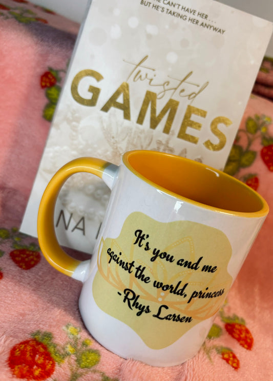 Twisted Games 11oz Ceramic Yellow Mug | Rhys Larsen
