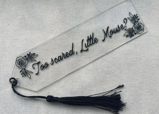 Too Scared, Little Mouse? | Haunting Adeline Bookmark with black tassel