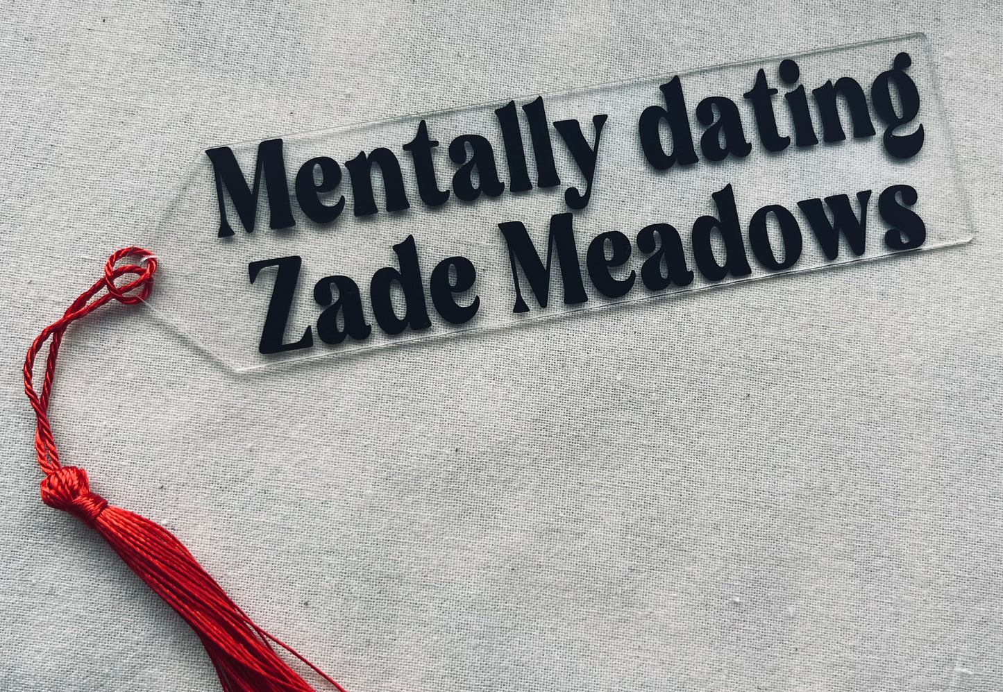 Mentally dating Zade Meadows | Haunting Adeline Bookmark with red tassel