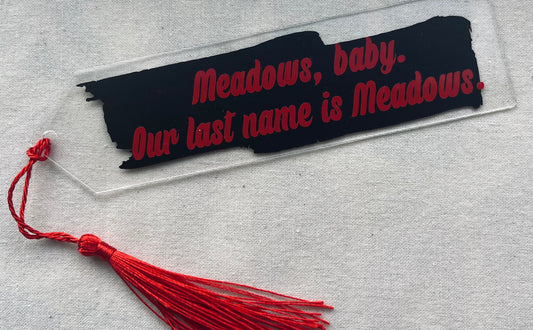 Meadows baby bookmark | Hunting Adeline Bookmark with red tassel