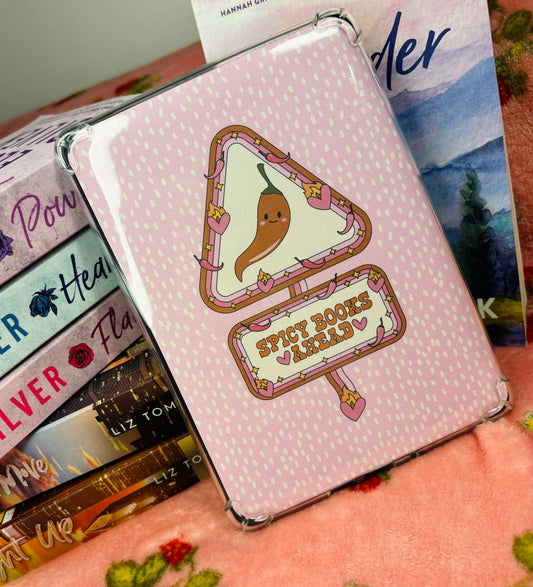 Spicy books ahead Kindle Insert - E-reader card insert for clear cases