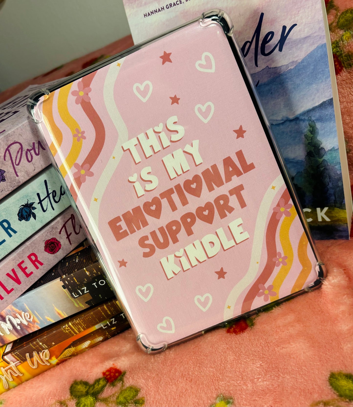 "This is my emotional support kindle" Kindle Insert - E-reader card insert for clear cases