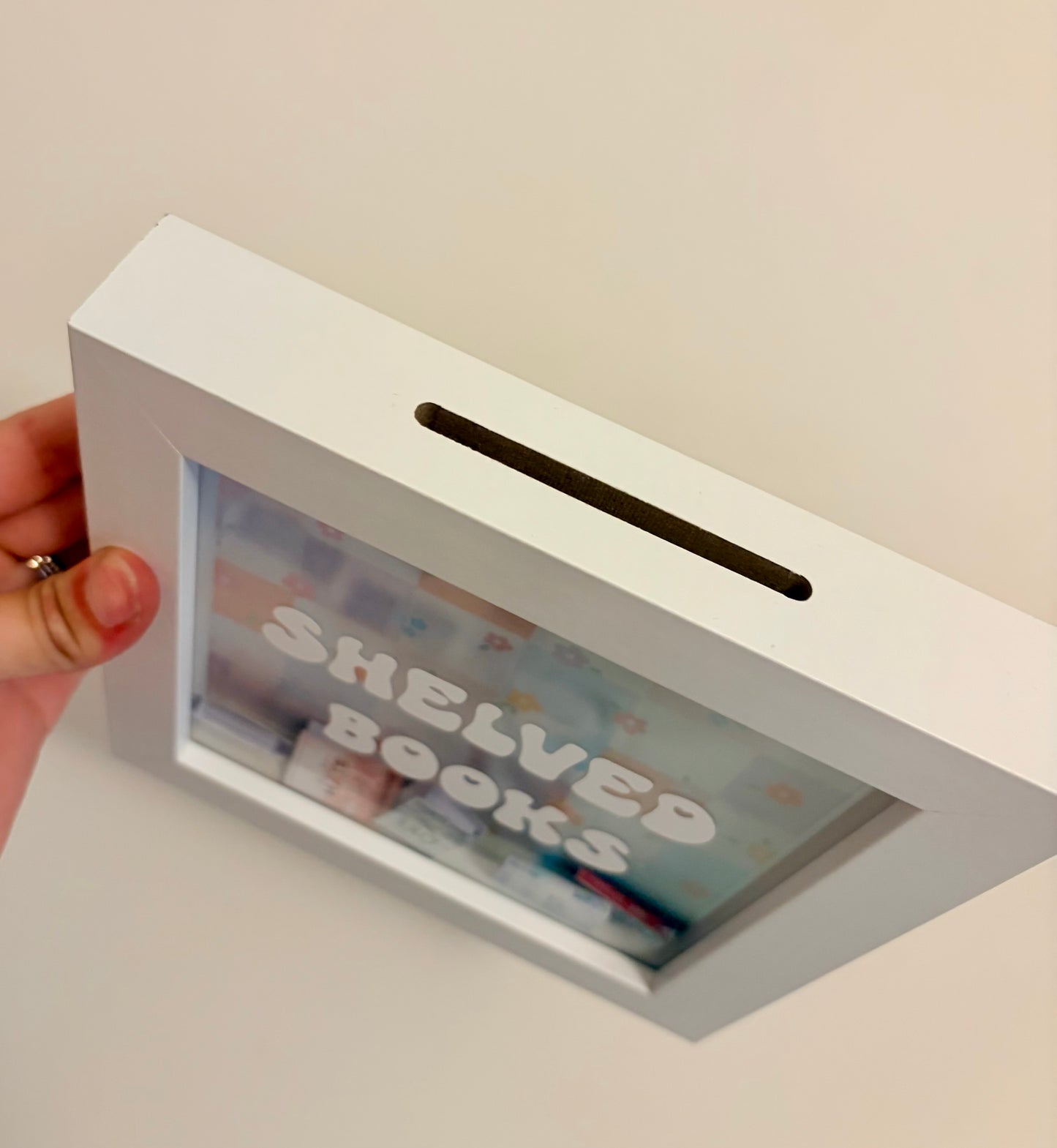 Shelved books box for mini books