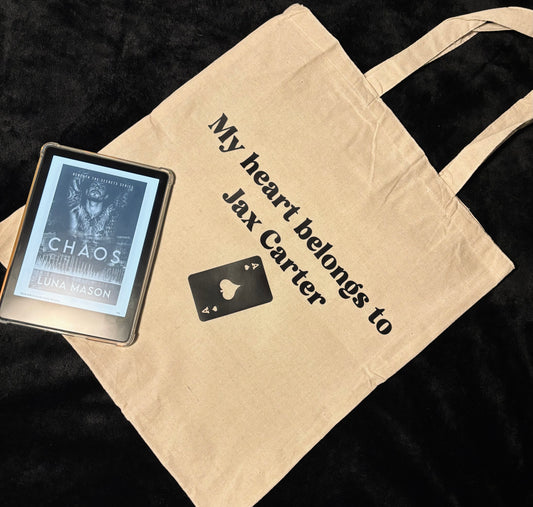 My heart belongs to Jax Carter | Natural cotton tote bag