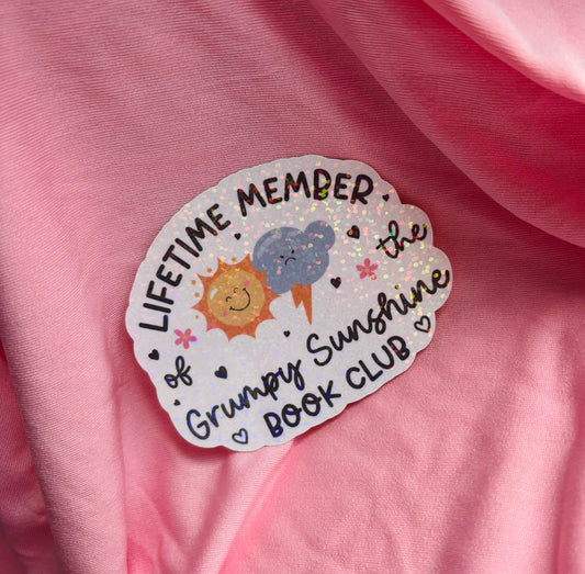 Grumpy Sunshine Book Club Sticker