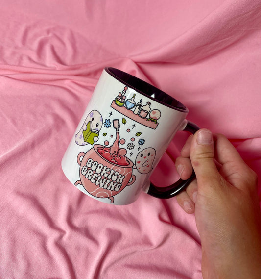 Bookish Brewing black and white mug