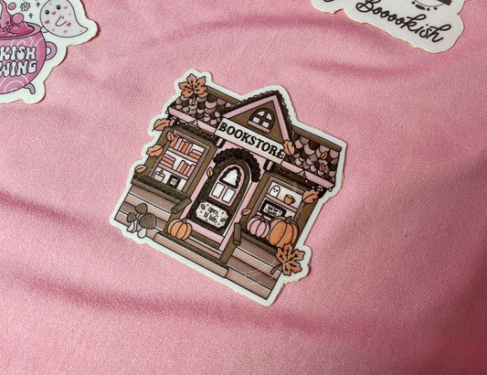 Autumnal Bookstore Sticker