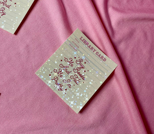 Buy me books Library Card Sticker