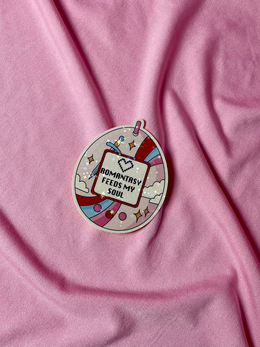 Romantasy Tamagotchi Style Sticker